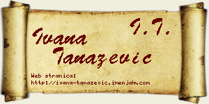 Ivana Tanazević vizit kartica
